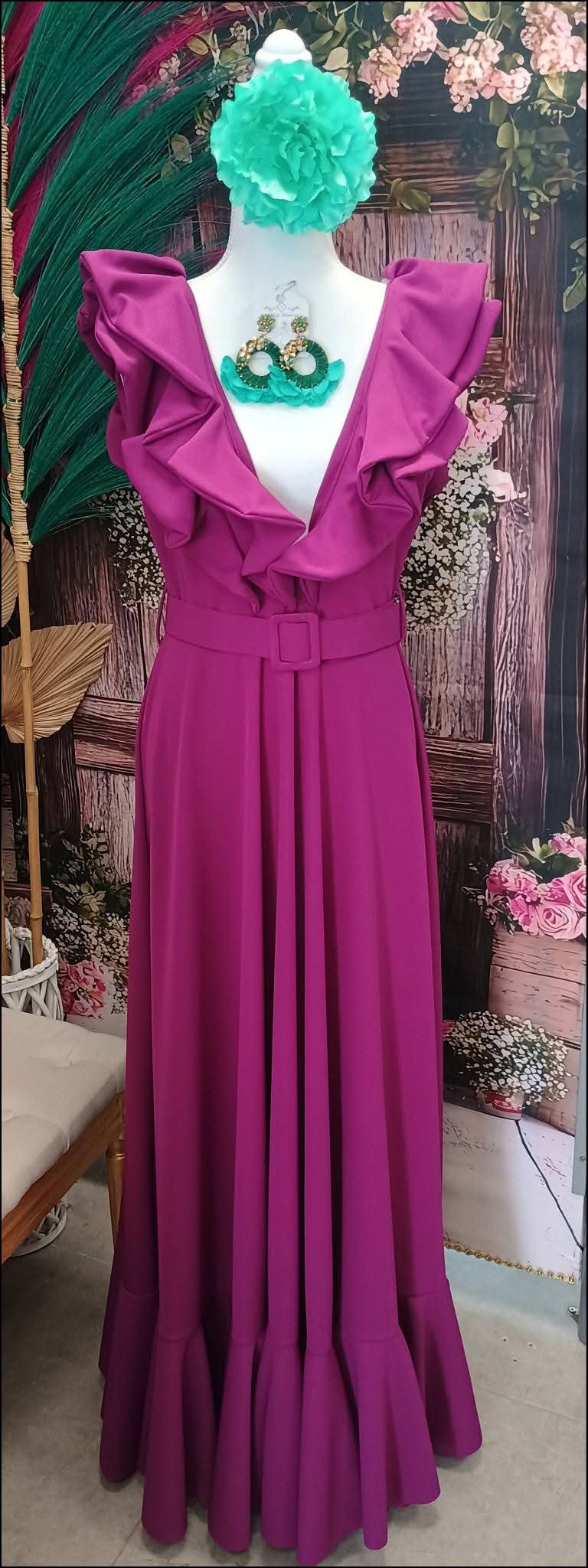 BATA FLAMENCA CON CINTURON